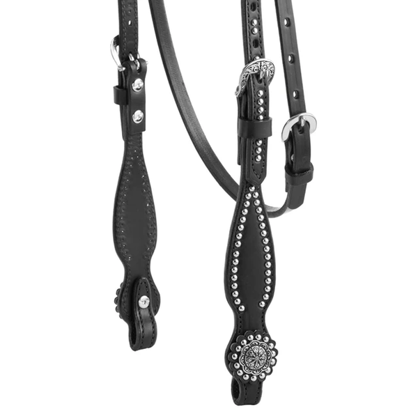 10-0032-BK Weaver Back in Black Browband Headstall