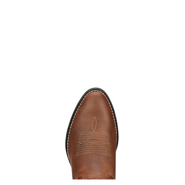 10001021 Ariat Women's Heritage Western R Toe Cowboy Boots - Distressed Brown