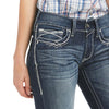 10017510 Ariat Women's R.E.A.L. Mid Rise Boot Cut Entwine Jeans - Marine