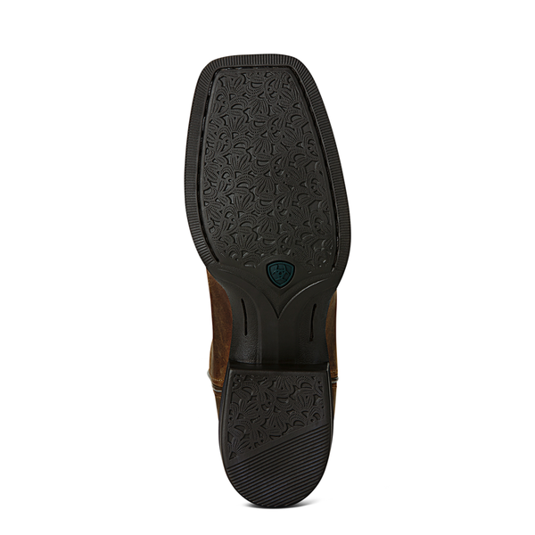 10018528 Ariat Women's Round Up Wide Square Toe Western Cowboy Boots - Powder Brown