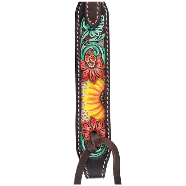 1002-10-SC Circle Y Rising Sunflower Browband Headstall