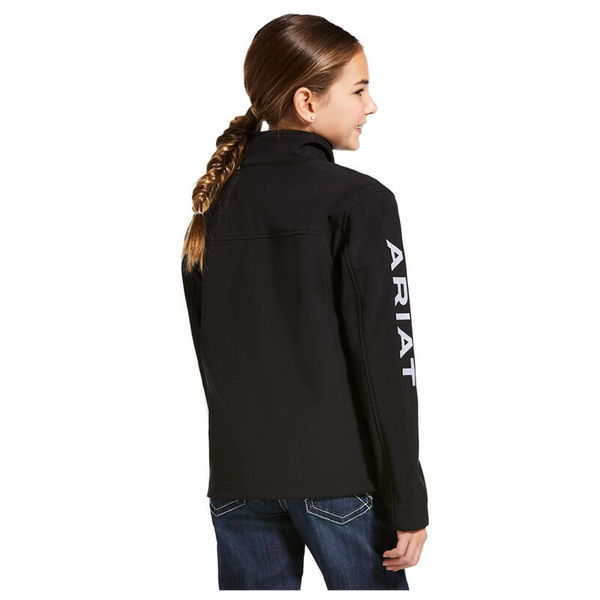 10028657 Ariat Youth New Team Softshell Jacket - Black