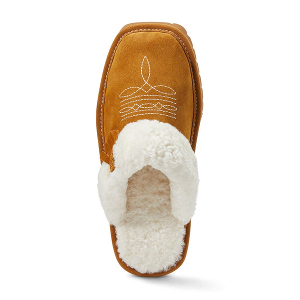 AR2829 Ariat Women's Jackie Square Toe Scuff Slipper - Chestnut Tan