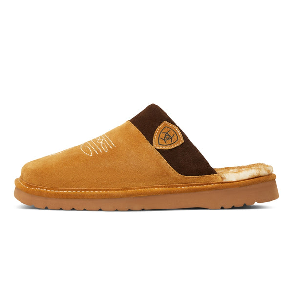 AR2842 Ariat Men's Silversmith Square Toe Scuff Slipper - Chestnut w/ Chocolate