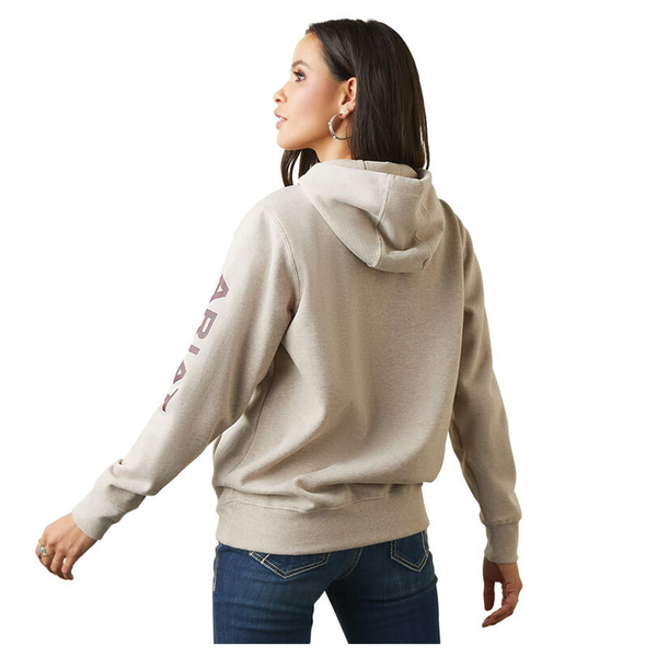 10040812 Ariat Women's Logo Hoodie - Oatmeal Heather
