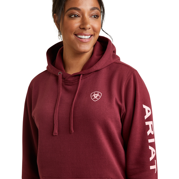 10040813 Ariat Women's Logo Hoodie - Zinfandel