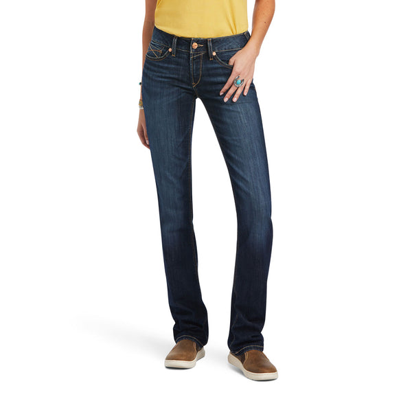 10041060 Ariat Women's Octavia Mid Rise Straight Leg Jean - Burbank