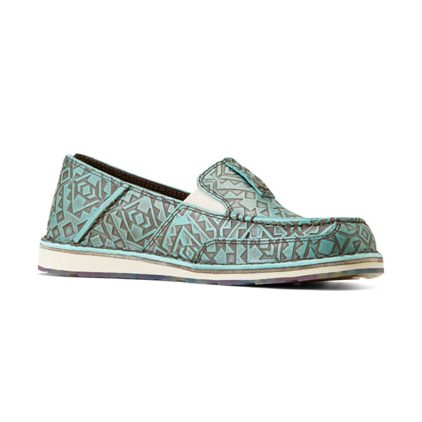 10046921 Ariat Women's Cruiser Shoe - Turquoise Blanket Emboss