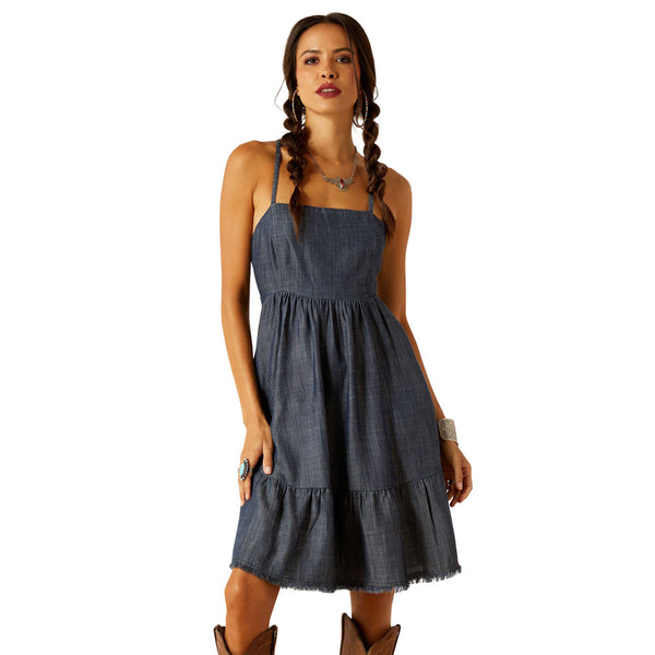 10051285 Ariat Women's Calico Dress - Indigo Rinse