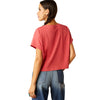 10051299 Ariat Women's Lone Star Short Sleeve T-Shirt - Garnet Rose