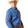10051339 Ariat Men's Team Logo Twill Classic Fit Long Sleeve Buttondown Shirt - Bright Cobalt