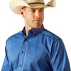 10051339 Ariat Men's Team Logo Twill Classic Fit Long Sleeve Buttondown Shirt - Bright Cobalt