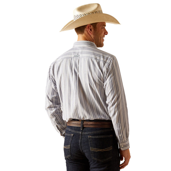 10051518 Ariat Men's Pro Series Ross Classic Fit Long Sleeve Buttondown Shirt - Navy