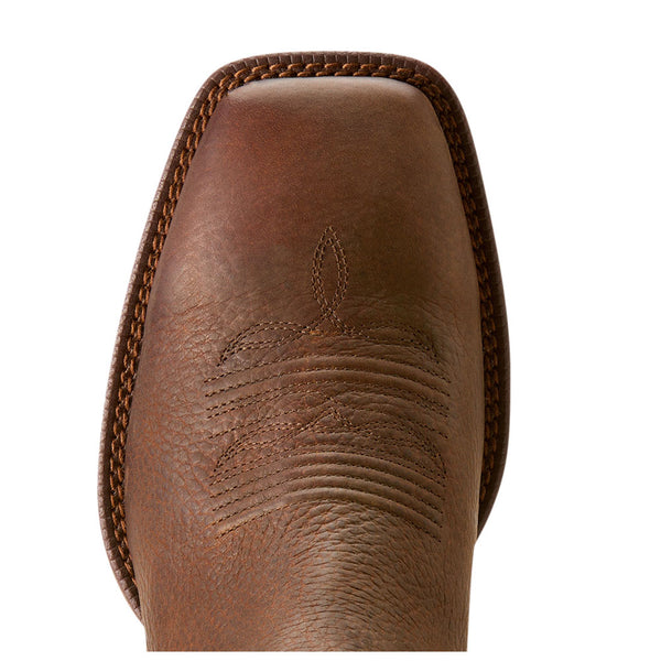 10053654 Ariat Men's Booker Ultra Chelsea Wide Square Toe Cowboy Boot - Brown Oiled Rowdy