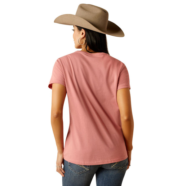 10054033 Ariat Women's Ariat Rally Call Short Sleeve T-Shirt - Dusty Rose