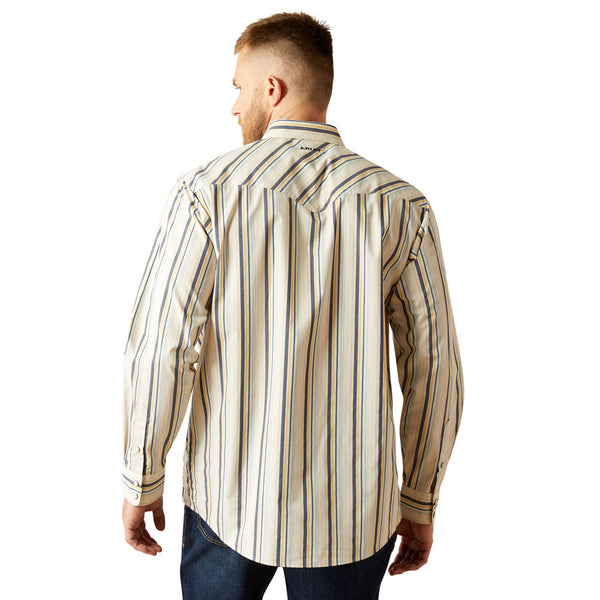 10054659 Ariat Men's Finnley Classic Fit Long Sleeve Western Shirt - Cream