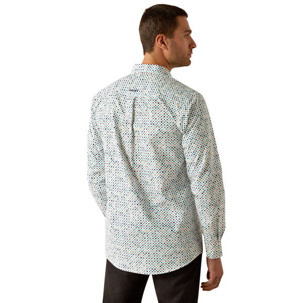10054746 Ariat Men's Jansen Fitted Long Sleeve Buttondown Shirt - Multicolor Print