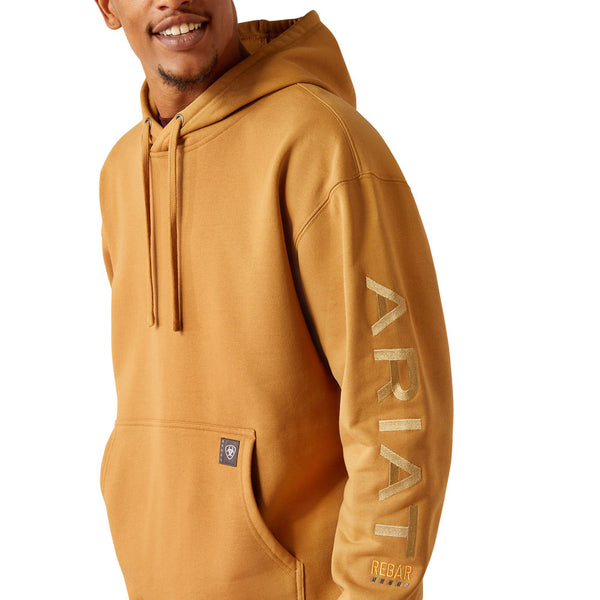 10055098 Ariat Men's Rebar Graphic Hoodie - Bistro/Hemp