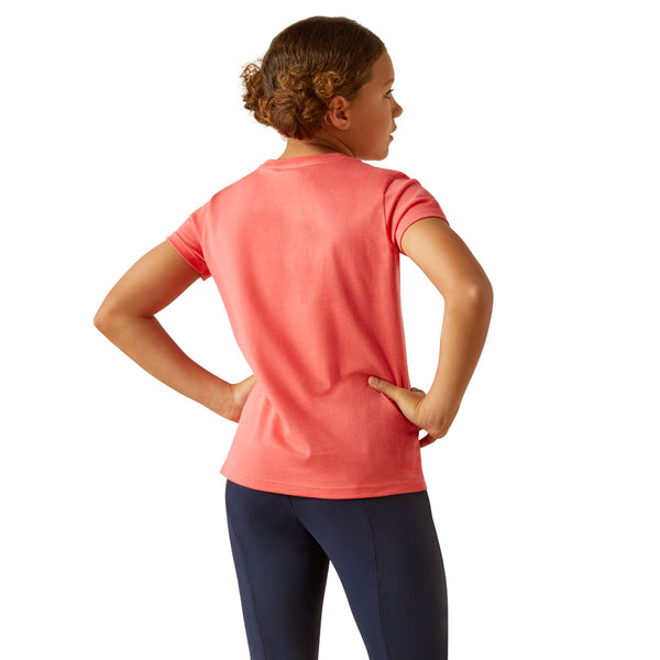 10055142 Ariat Youth Grateful Short Sleeve T-Shirt - Coral Paradise