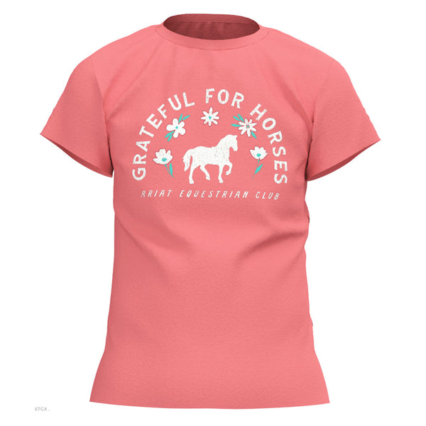 10055142 Ariat Youth Grateful Short Sleeve T-Shirt - Coral Paradise