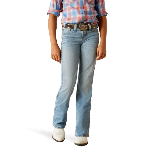 10058908 Ariat Girls' Halsey Boot Cut Jeans - Porto
