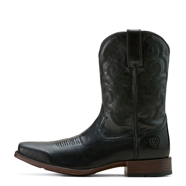 10061151 Ariat Men's Bodie Western Cowboy Boot - Iron Black