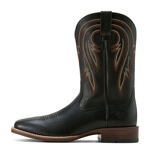 10061195 Ariat Men's Plano Western Cowboy Boot - Supple Black