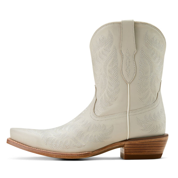 10061247 Ariat Women's Cate Western Zippered Boot - White Quartz