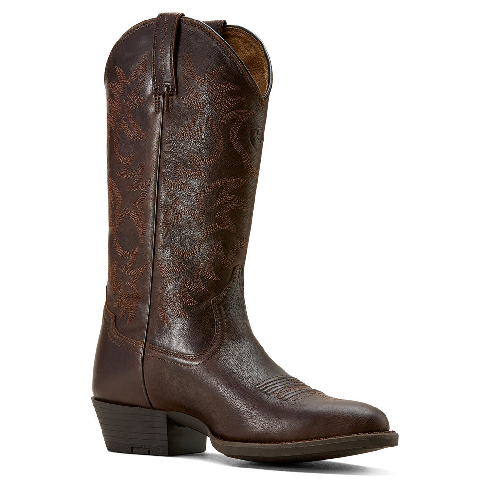 Ariat Men's Heritage R Toe Burnished Chocolate Western Boot 10061279