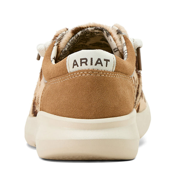 10061345 Ariat Women's Hilo Shoe - Tan & White Brindle Hair On