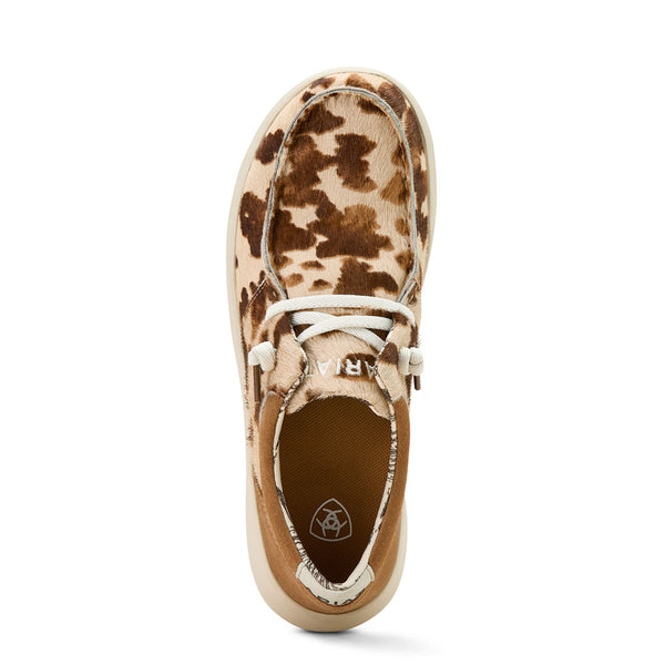 10061345 Ariat Women's Hilo Shoe - Tan & White Brindle Hair On