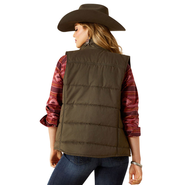 10062267 Ariat Women's Grizzly Quilted Vest - Earth
