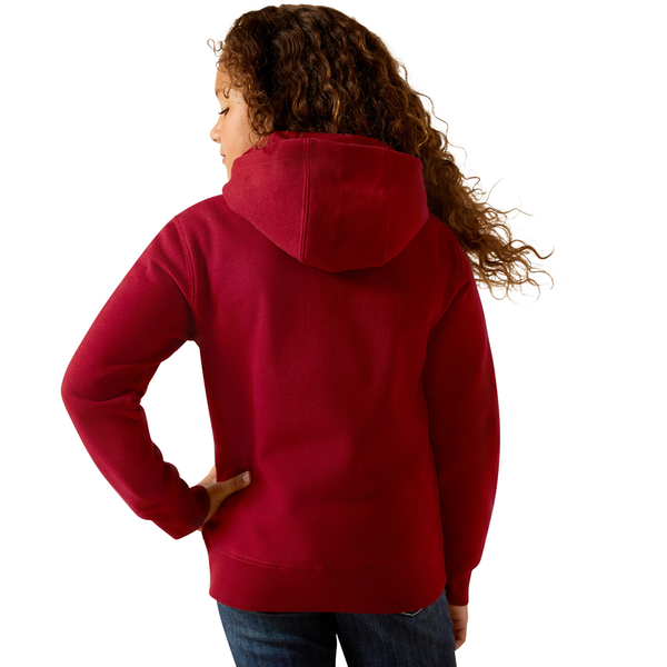 10062287 Ariat Girls' 2.0 Logo Hoodie - Biking Red