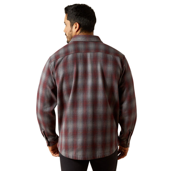 10062338 Ariat Men's Rebar Heavy Flannel Work Snap Shirt - Charcoal