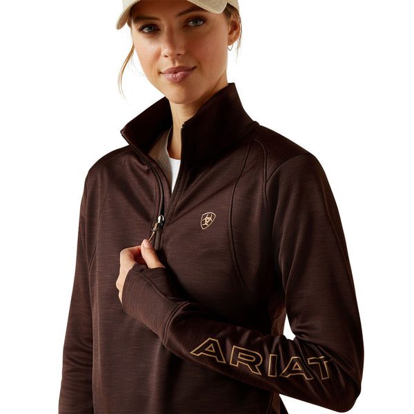 10062369 Ariat Women's Team EQ 1/2 Zip Pullover - Java