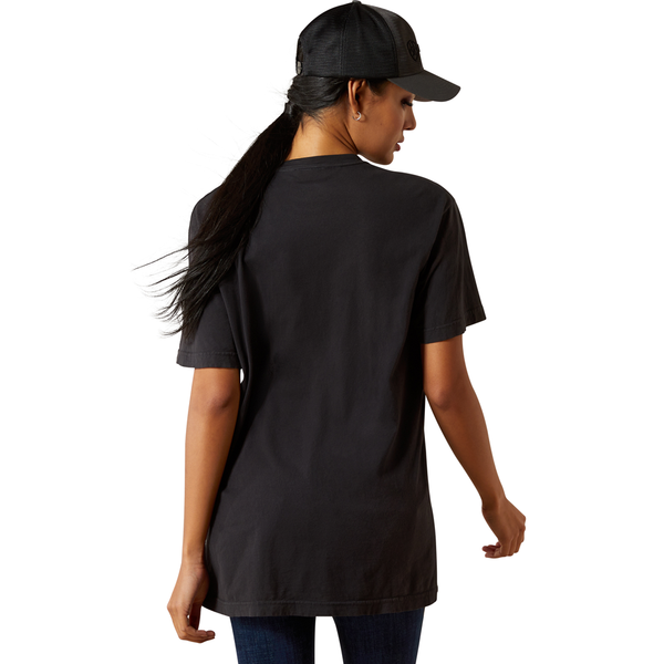 10062432 Ariat Women's Boot Stitch Logo Short Sleeve T-Shirt - Vintage Black