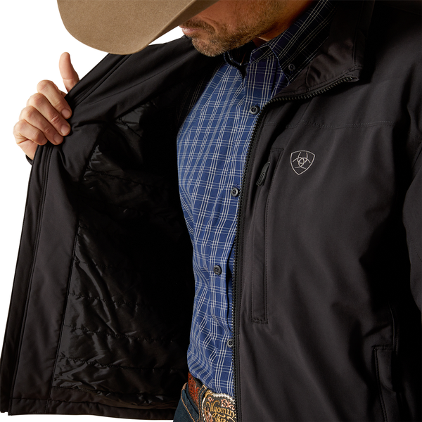 10062508 Ariat Men's Pioneer Stretchshell Jacket - Black