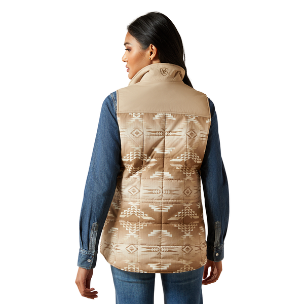 10062553 Ariat Women's Crius Conceal Carry Vest - Savannah Tan/Dune Print