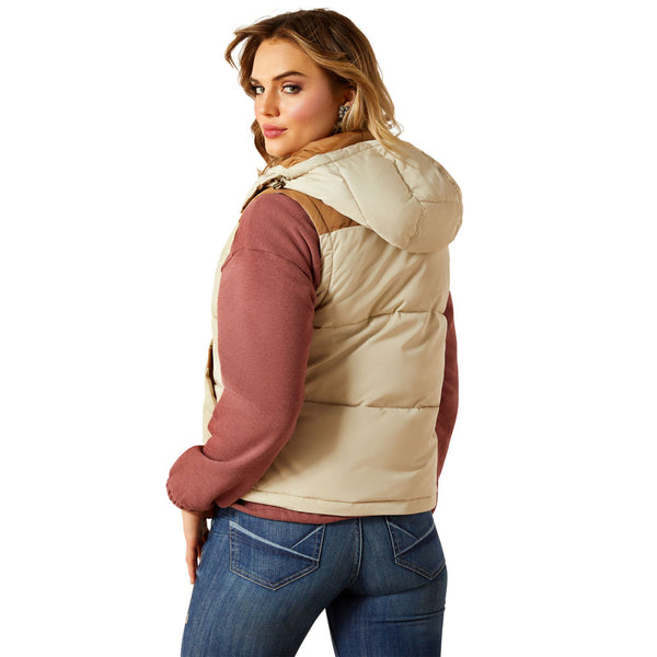10062573 Ariat Women's Frontier Puffer Vest - Oyster Grey