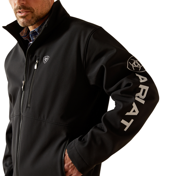 10062578 Ariat Men's Logo Softshell Jacket - Black