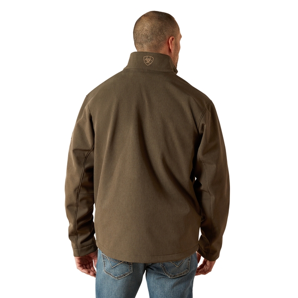 10062584 Ariat Men's Logo Softshell Jacket - Earth Green Heather