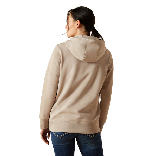 10062653 Ariat Women's Rebar Skill Set 1/2 Zip Hoodie - String