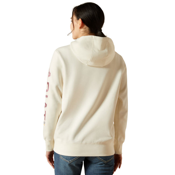 10062663 Ariat Women's Rebar Graphic Hoodie - Vanilla Ice/Orchid Haze