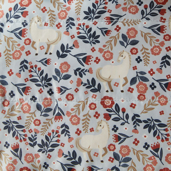 10062665 Ariat Youth Bella Reversible Insulated Vest - Posey Pony Print