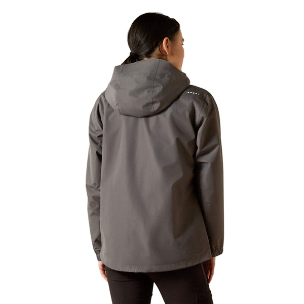 10062724 Ariat Women's Rebar Stormshell Logo Waterproof Jacket - Rebar Grey