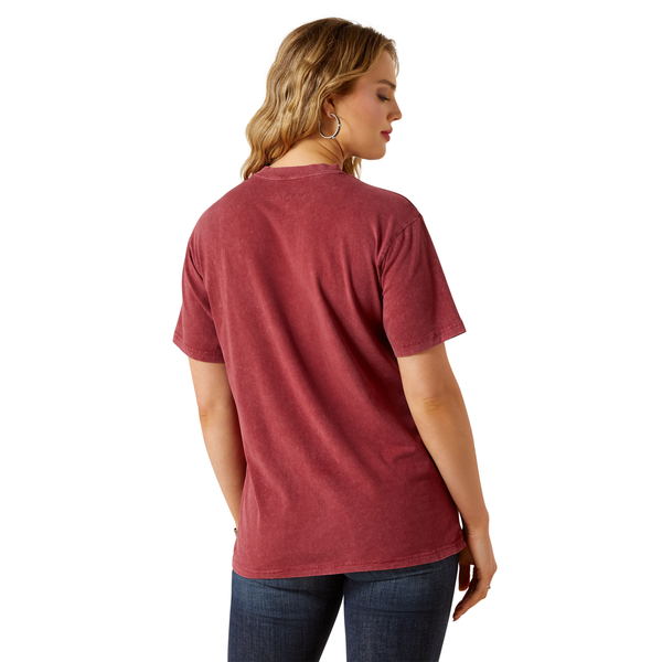 10062804 Ariat Women's Denim & Supply Short Sleeve T-Shirt - Cabernet