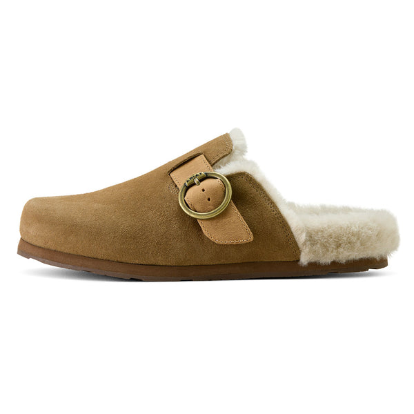 10063811 Ariat Women's Country Mule Sherpa - Ranch Brown Suede