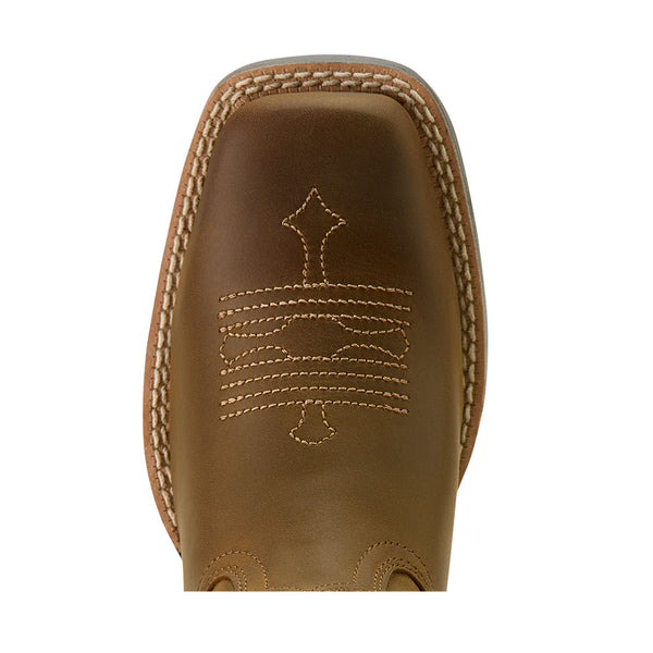 10063834 Ariat Youth Tombstone Western Boot - Distressed Brown