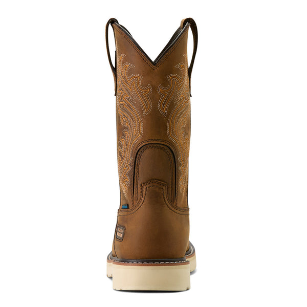 10063860 Ariat Men's Activator Argo Waterproof Round Toe Work Boot - Distressed Brown