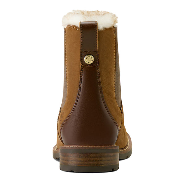 10063876 Ariat Women's Wexford Sherpa Waterproof Chelsea Boot - Amber Brown